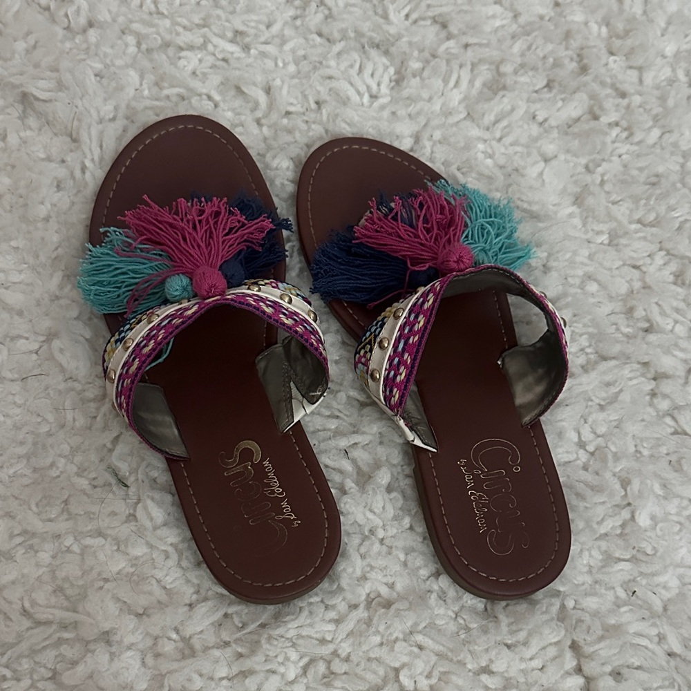 Circus by Sam Edelman Multicolor Tassel Sandals